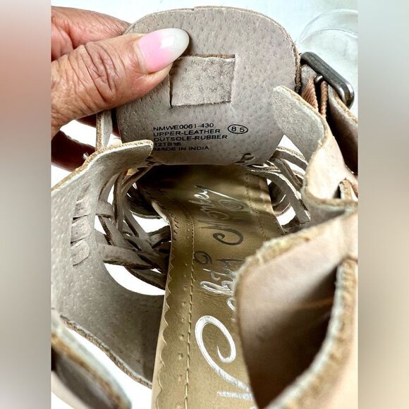 Naughty Monkey Dually Noted Leather Wedge Sandals - Picture 10 of 12